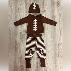 Mud Pie 0-3 months football outfit with hat